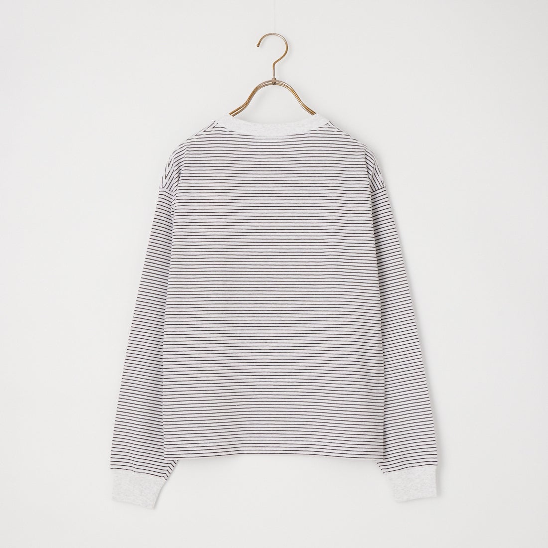 DANTON [ダントン] ボーダー ロングスリーブTシャツ [DT-C0269TCB] H.WH/CHARC