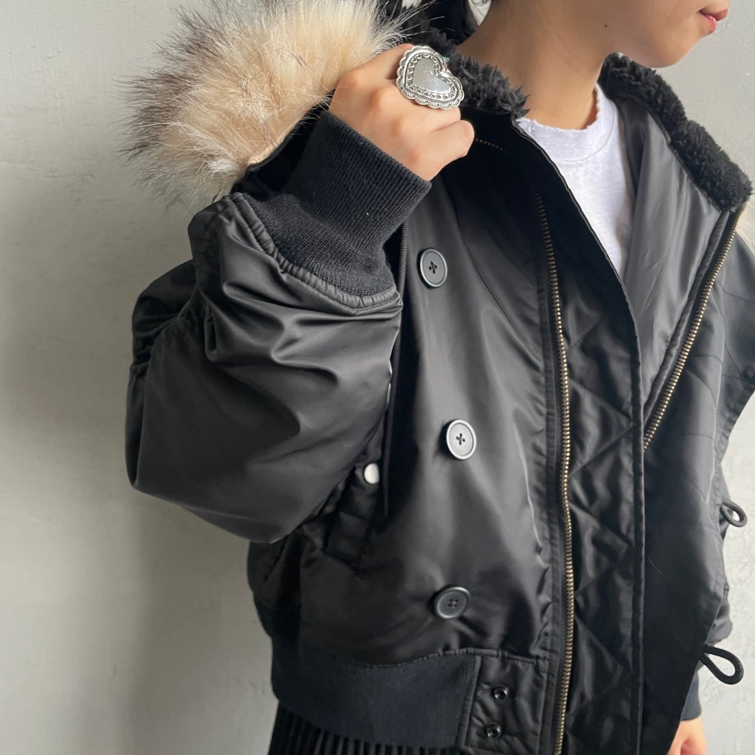 MILITARY [ミリタリー] 別注 N-2B オーバーサイズフライトジャケット [T-24789002-JF] BLACK