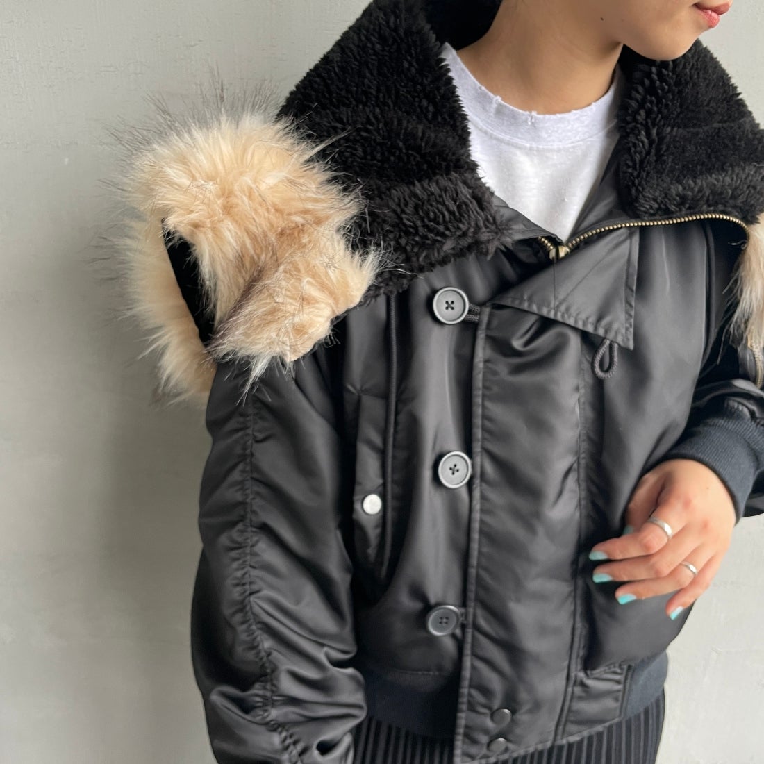 MILITARY [ミリタリー] 別注 N-2B オーバーサイズフライトジャケット [T-24789002-JF] BLACK