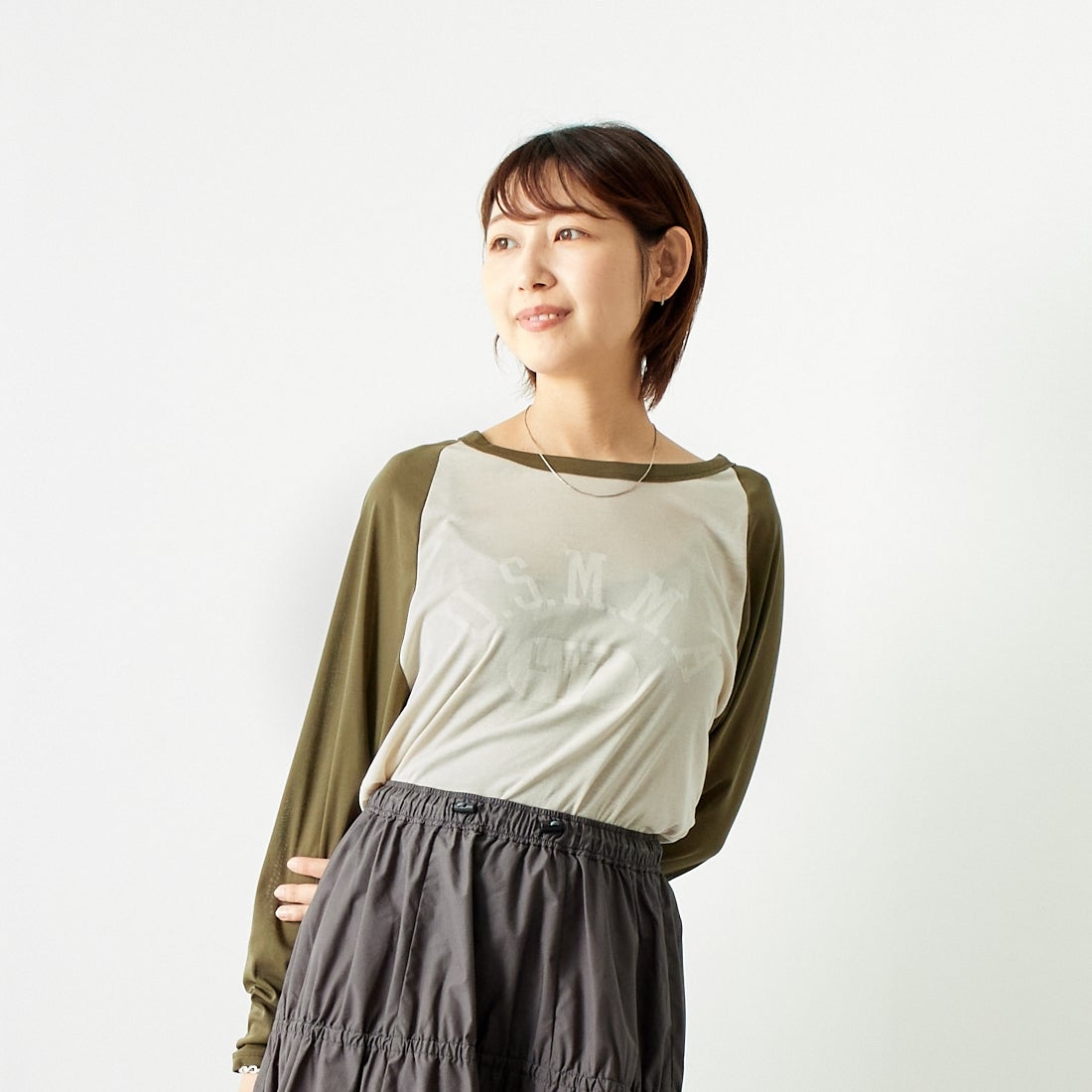 BEG/KHK&&モデル身長：167cm 着用サイズ：F&&
