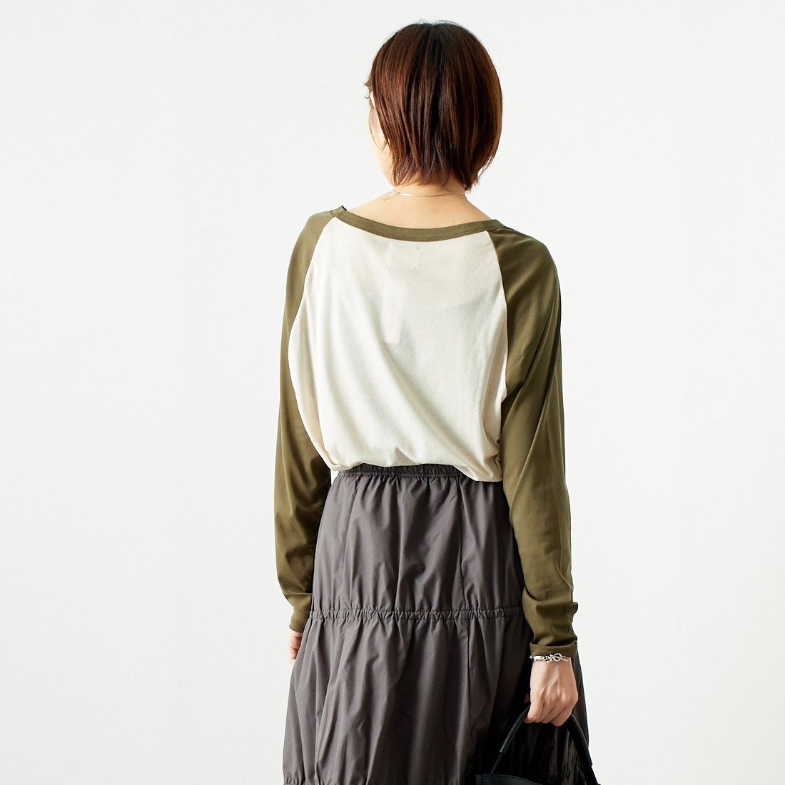 St.Johns 3rd club [セントジョンズサードクラブ] U.S.M.M.A シアーTシャツ [SJ24-15] BEG/KHK &&モデル身長：167cm 着用サイズ：F&&