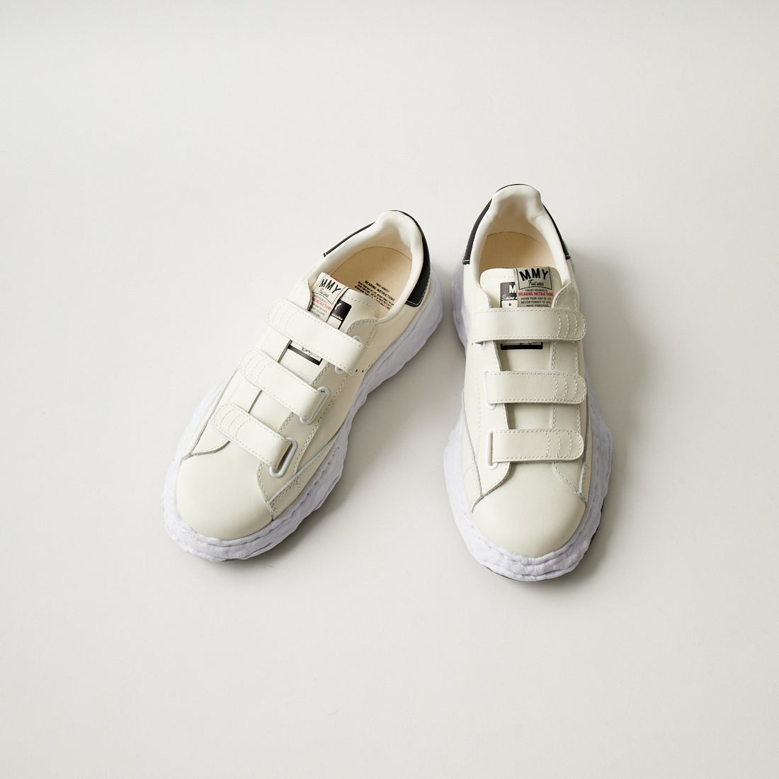 Maison MIHARA YASUHIRO [メゾン ミハラヤスヒロ] チャールズ オリジナルソールレザーローカットベルクロスニーカー [A12FW702] WHITE