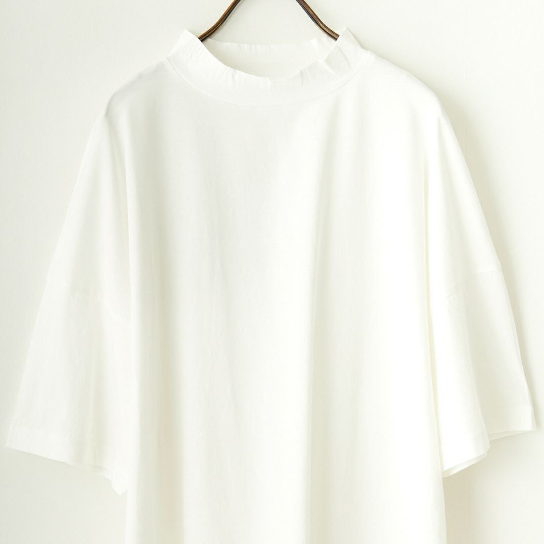 ESTROISLOSE [エストゥロワルーズ] プレミアム天竺 ハイネック 半袖Tシャツ [EC23201] 02 OFF