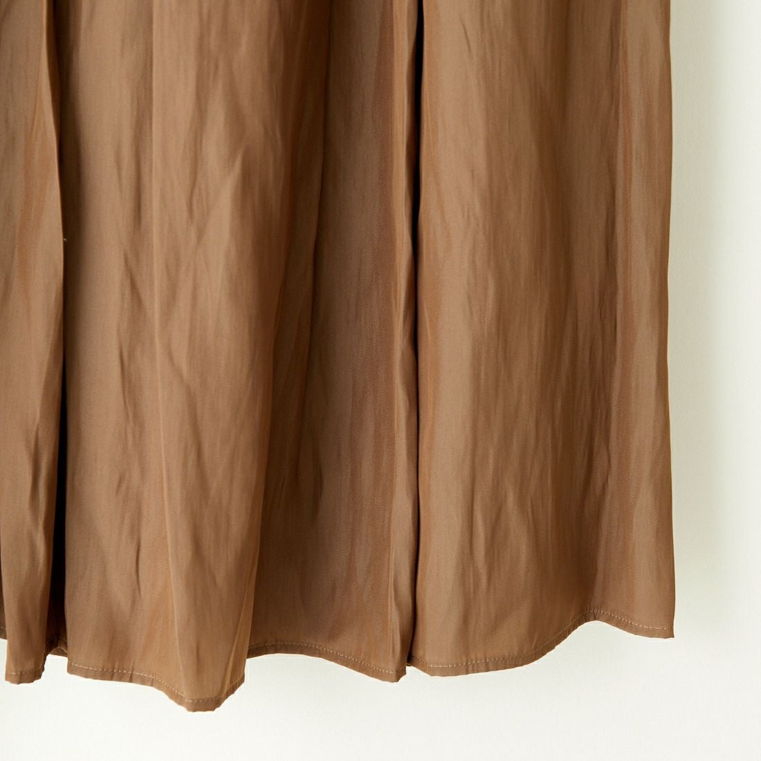 DONEEYU [ドニーユ] ヴィンテージサテン ウエストリブギャザースカート [U-2633] 830 ﾌﾞﾗｳﾝ