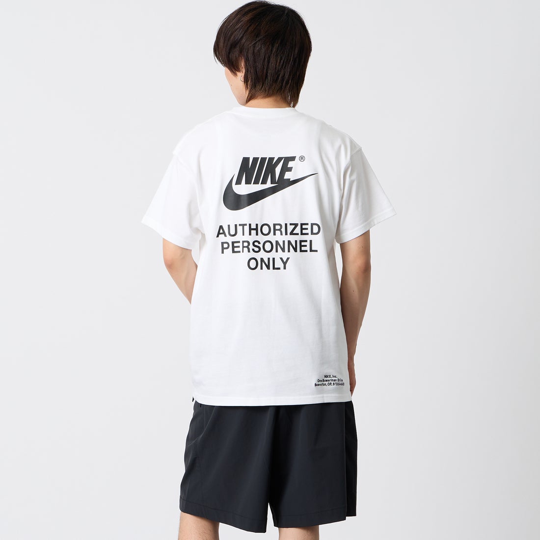 NIKE [ナイキ] NSW ショートスリーブTシャツ [DM6428] 100 ﾎﾜｲﾄ &&モデル身長：177cm 着用サイズ：M&&