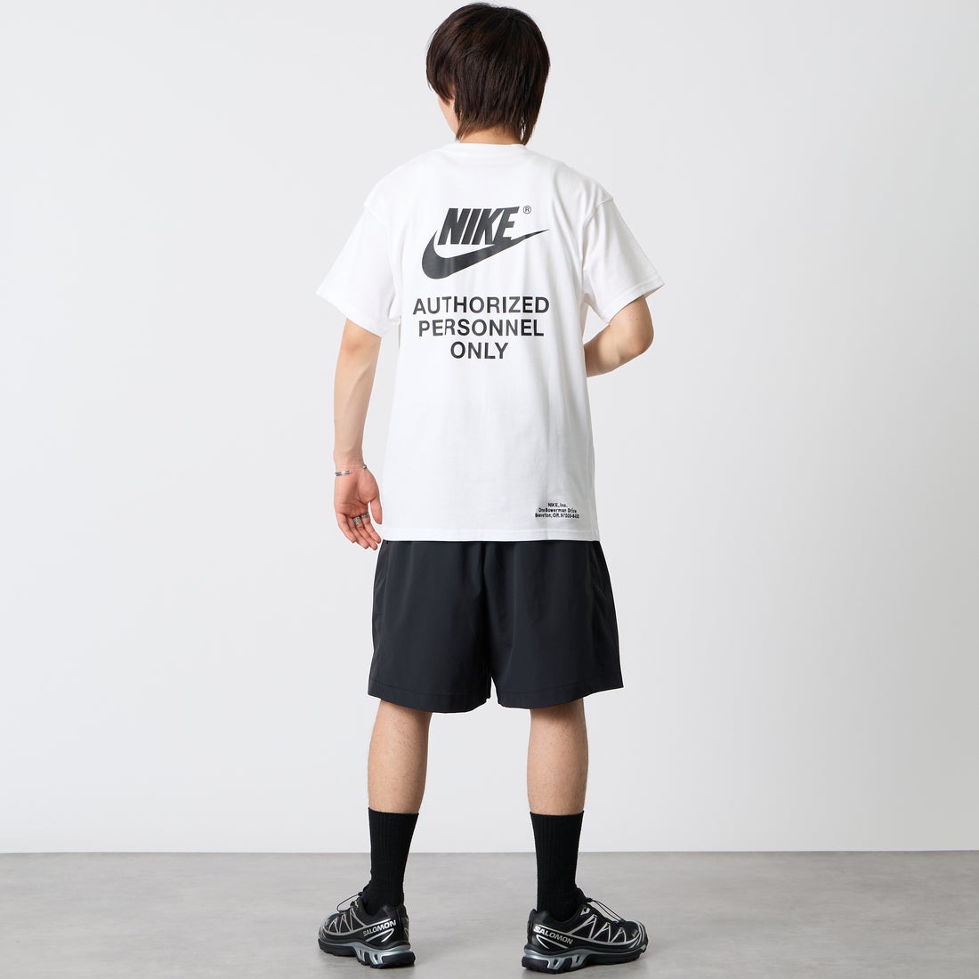 NIKE [ナイキ] NSW ショートスリーブTシャツ [DM6428] 100 ﾎﾜｲﾄ &&モデル身長：177cm 着用サイズ：M&&