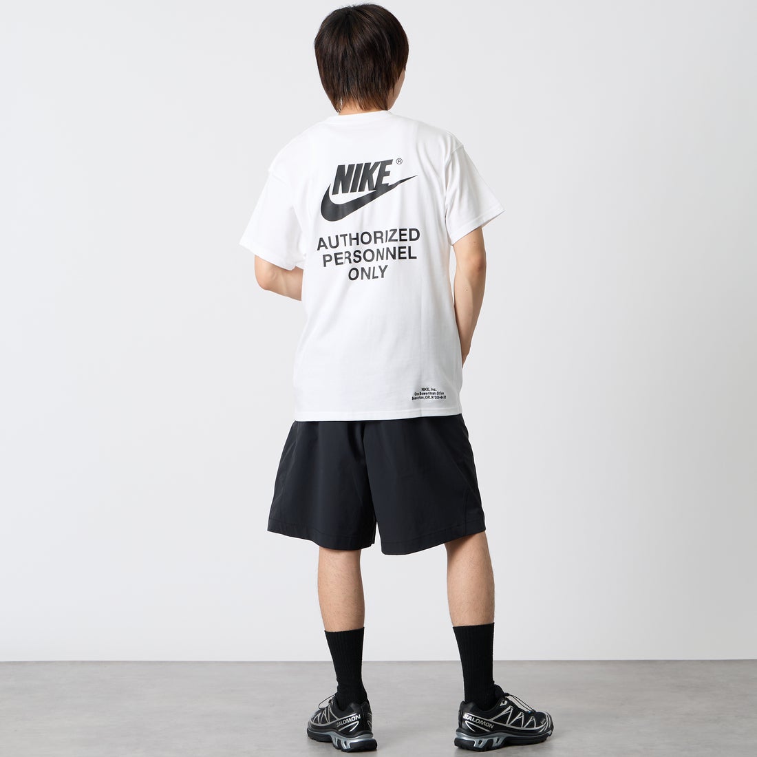 NIKE [ナイキ] NSW ショートスリーブTシャツ [DM6428] 100 ﾎﾜｲﾄ &&モデル身長：177cm 着用サイズ：M&&