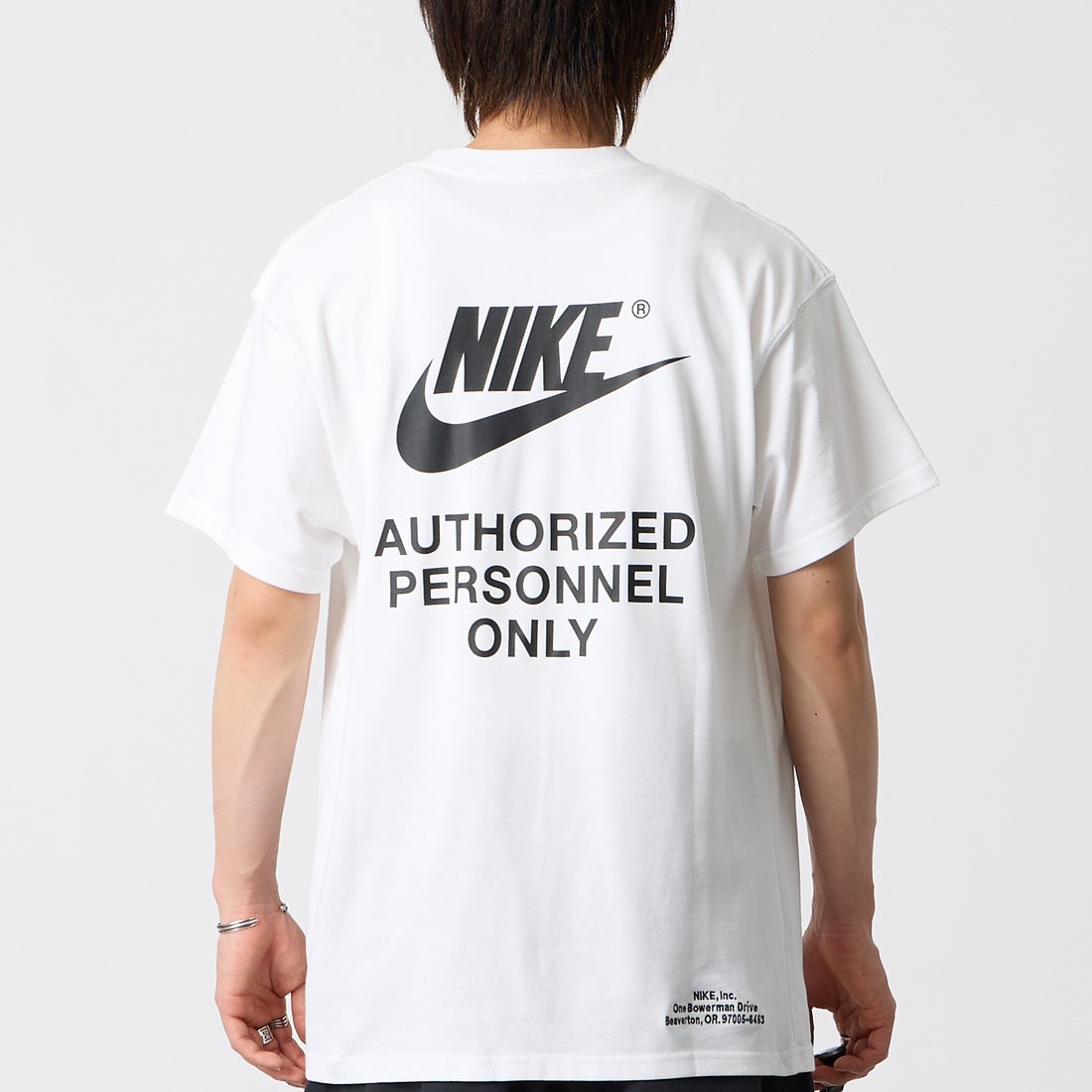NIKE [ナイキ] NSW ショートスリーブTシャツ [DM6428] 100 ﾎﾜｲﾄ &&モデル身長：177cm 着用サイズ：M&&
