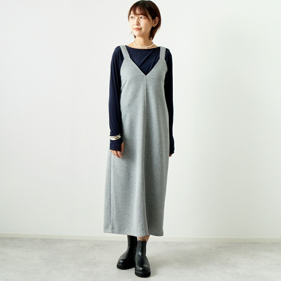 Jf Ready Made [ジェイエフレディメイド] Vネックワンピース [8544706