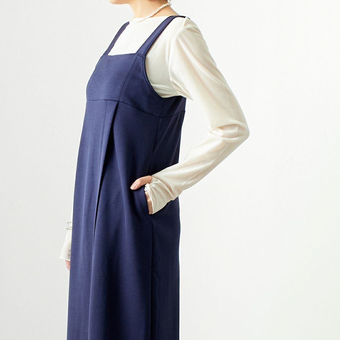 Maison de L'allure [メゾン ドゥ ラリュール] 2WAYタックスリットジャンスカ [M24132009] 16 NAVY