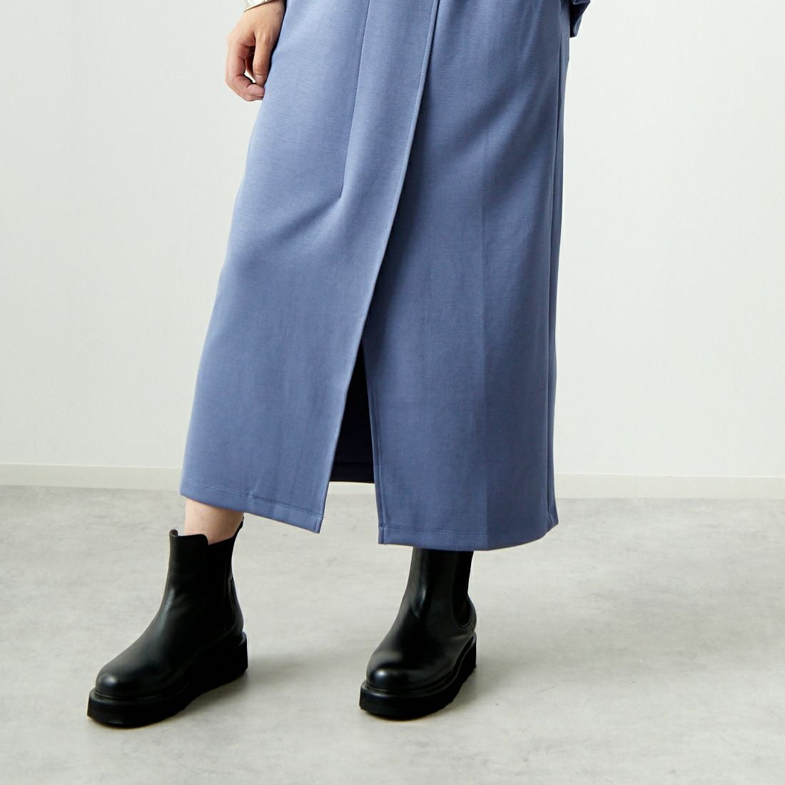 Maison de L'allure [メゾン ドゥ ラリュール] タックスリットダンボールスカート [M24132008] 12 BLUE