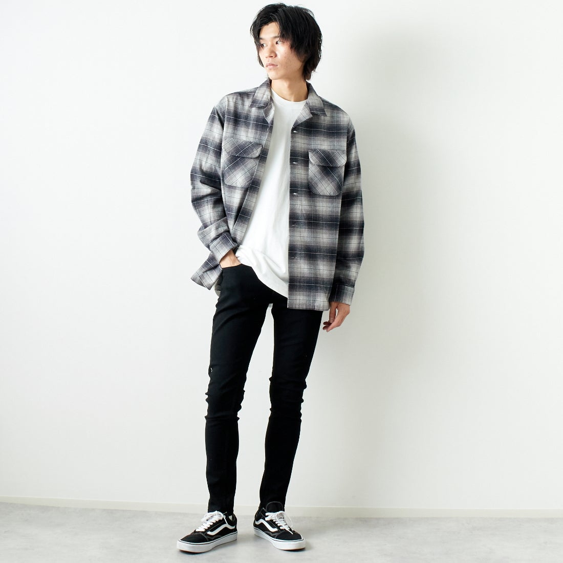 YANUK [ヤヌーク] タイトスリム NEIL/ニール [57243003] OWB &&モデル身長：182cm 着用サイズ：29&&