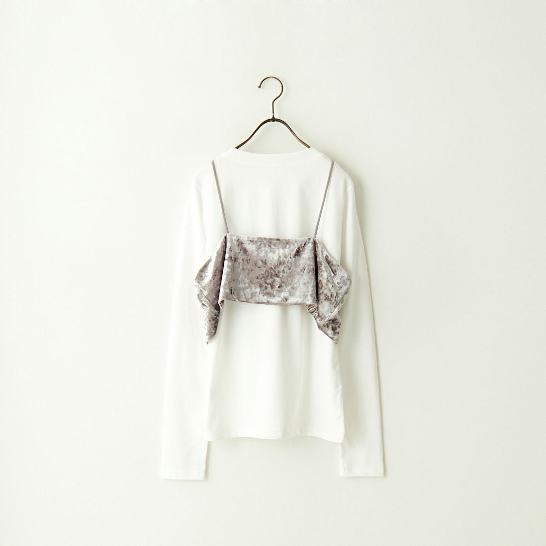 CLOCHE [クロシェ] ベロアビスチェ×カットソー [45285605] ｱｲﾎﾞﾘｰ