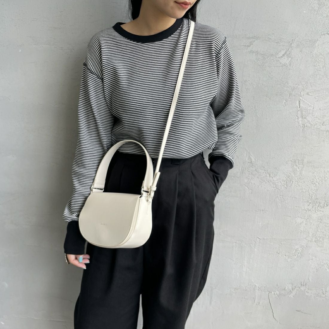 BLK/OFF BD&&モデル身長：156cm 着用サイズ：F&&
