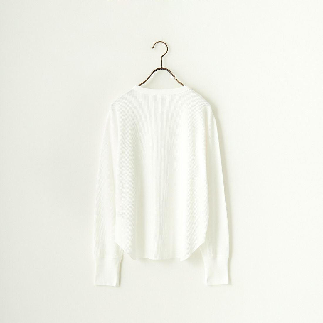 Health knit [ヘルスニット] 別注 クルーネック ワッフルボーダーカットソー [HR24F-L021IN-JF] WHITE