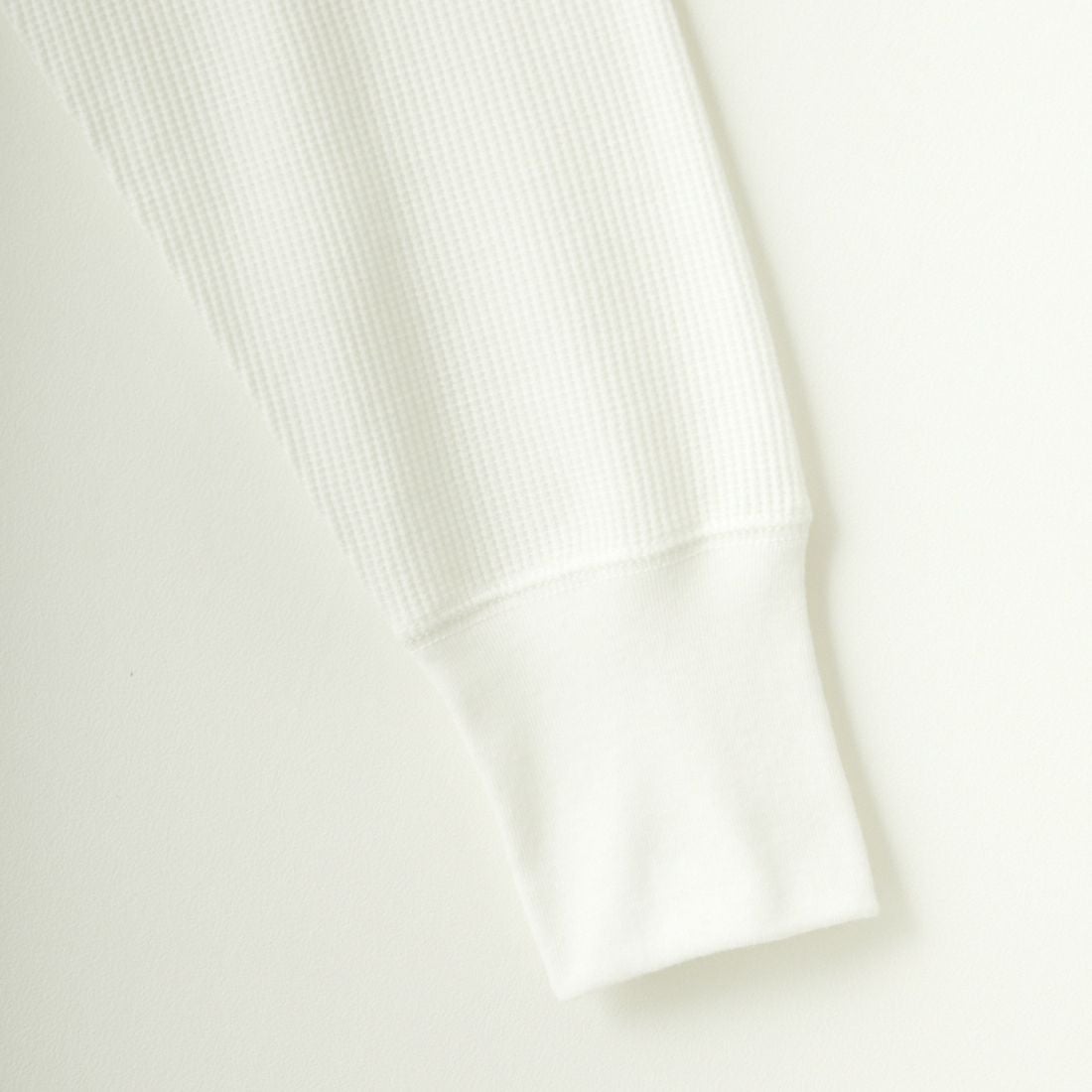 Health knit [ヘルスニット] 別注 クルーネック ワッフルボーダーカットソー [HR24F-L021IN-JF] WHITE