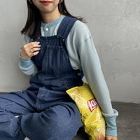 BLU/OFF&&モデル身長：163cm 着用サイズ：F&&