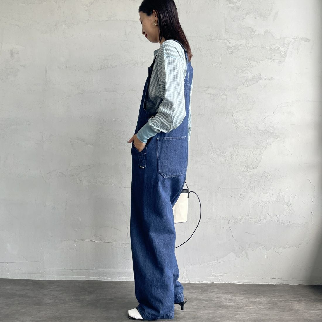 Health knit [ヘルスニット] 別注 ヘンリーネック ワッフルボーダー