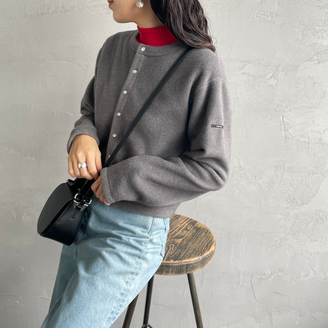 TOP GREY&&モデル身長：160cm 着用サイズ：2&&