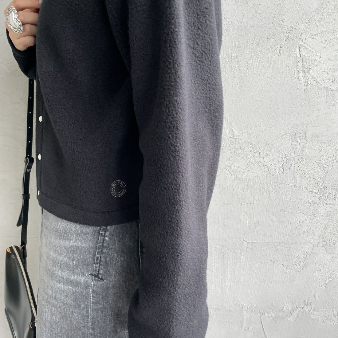 ORCIVAL [オーシバル] クルーネック フリースカーディガン [OR