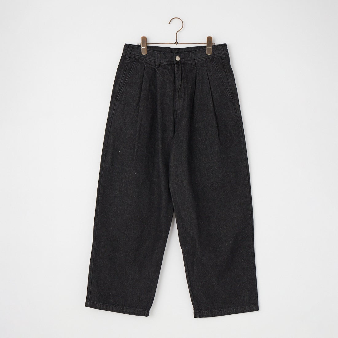 Jeans Factory Clothes [ジーンズファクトリークローズ] 2タックデニムワイドパンツ [JFC-224-052] BLACK USED