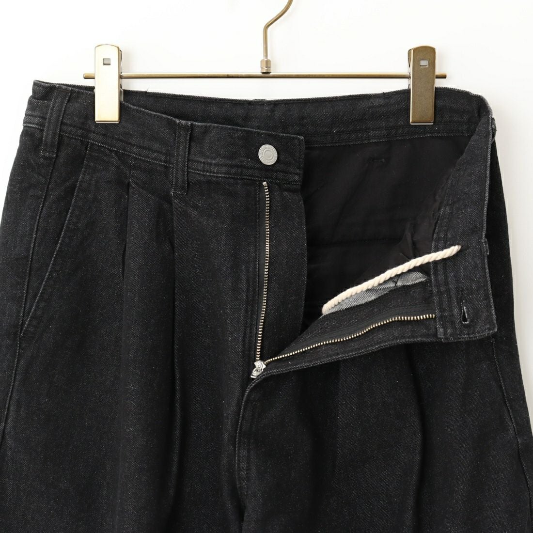 Jeans Factory Clothes [ジーンズファクトリークローズ] 2タックデニムワイドパンツ [JFC-224-052] BLACK USED