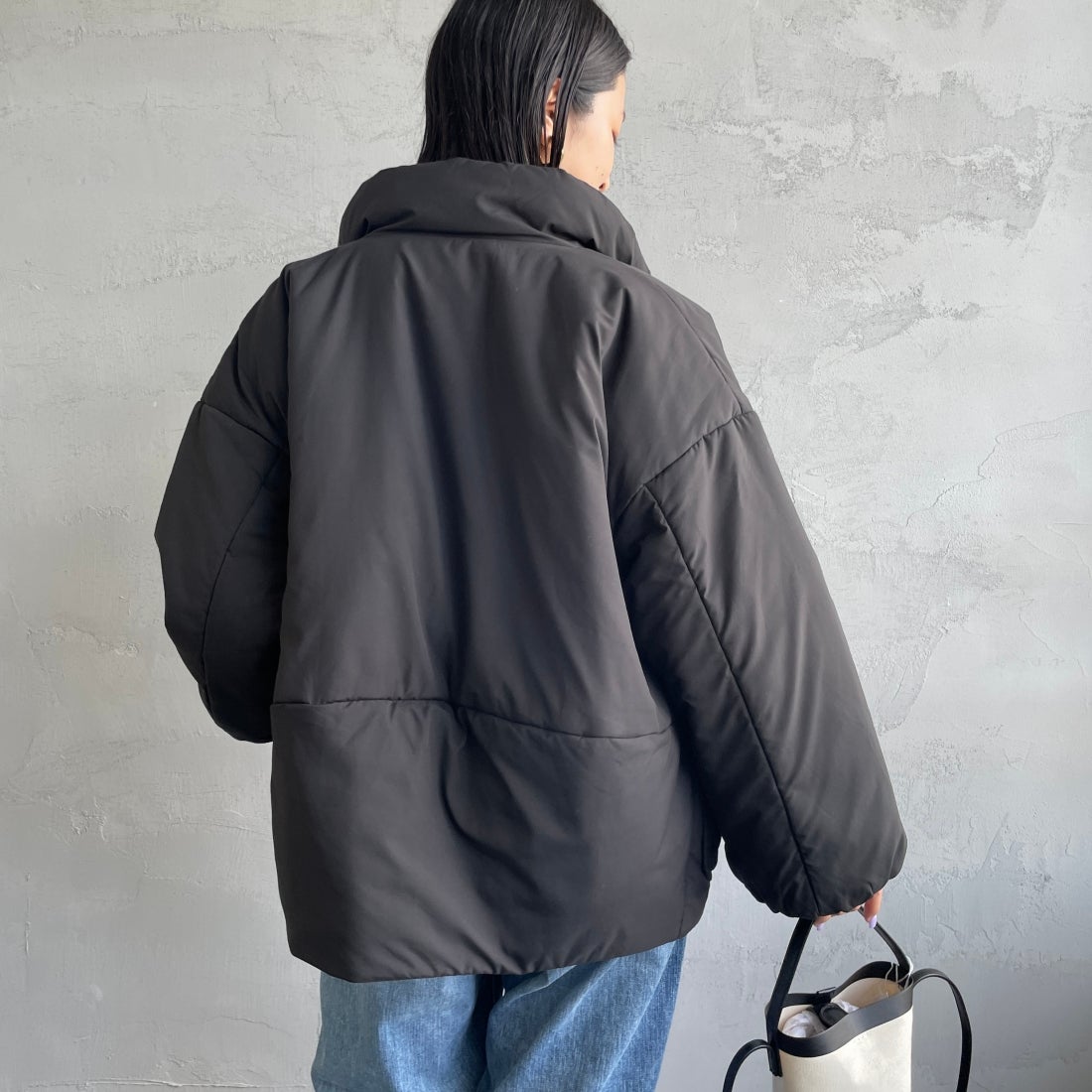 極美品　ORCIVAL スタンドカラーブルゾン　ブラック　サイズ1 ORCIVAL オーシバル スタンドカラー中綿ブルゾン｜BORN FREE ONLINE SHOP