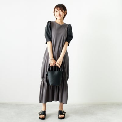 C.GRAY&&モデル身長：167cm 着用サイズ：F&&