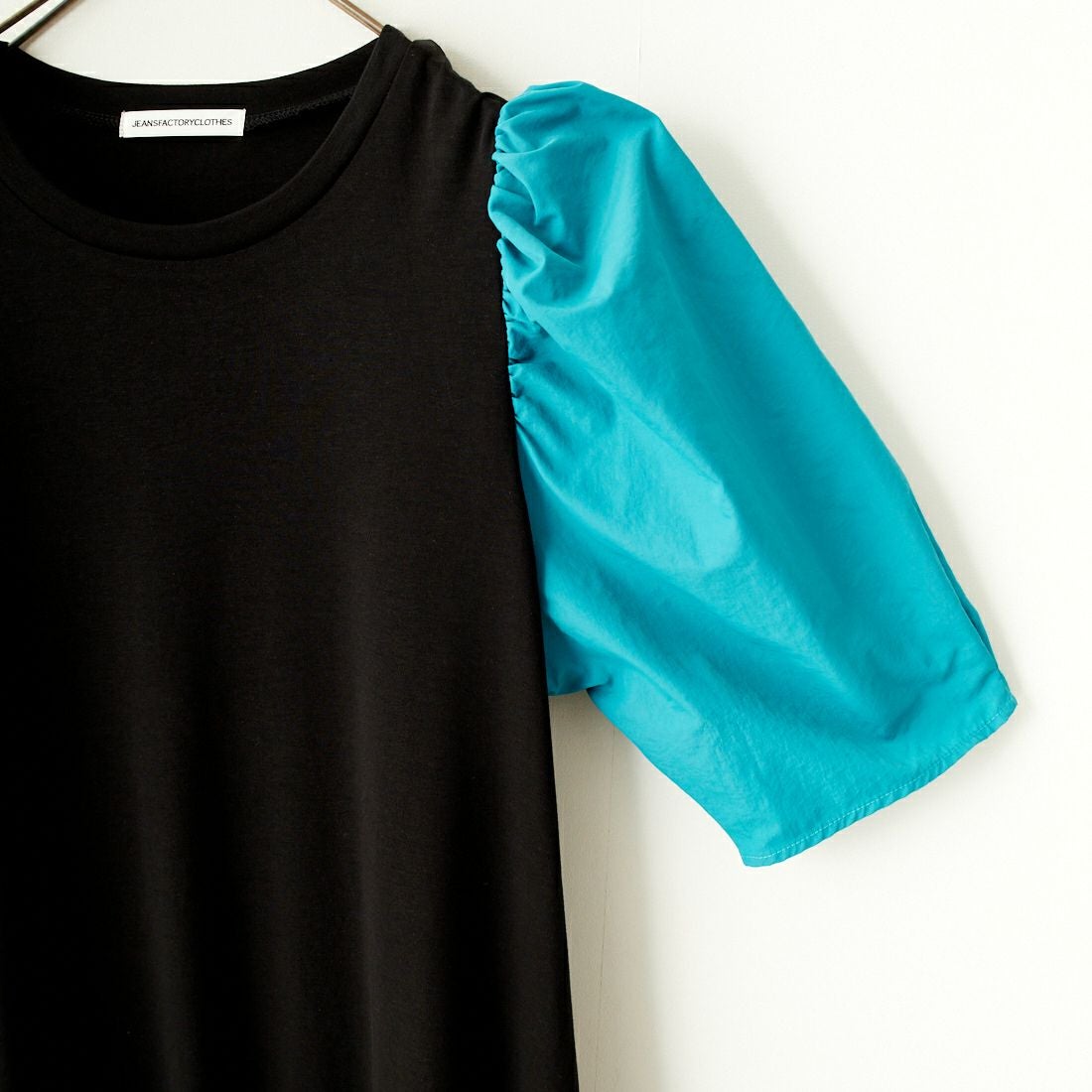 Jeans Factory Clothes [ジーンズファクトリークローズ] スムースタフタスリーブカットワンピース [7445328] BLACK