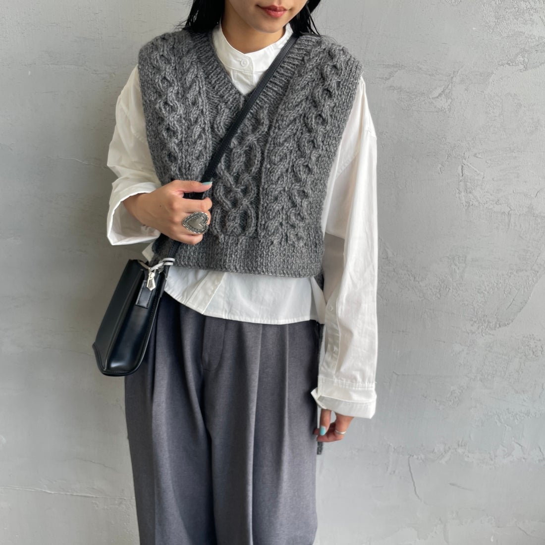 GRAY&&モデル身長：156cm 着用サイズ：F&&