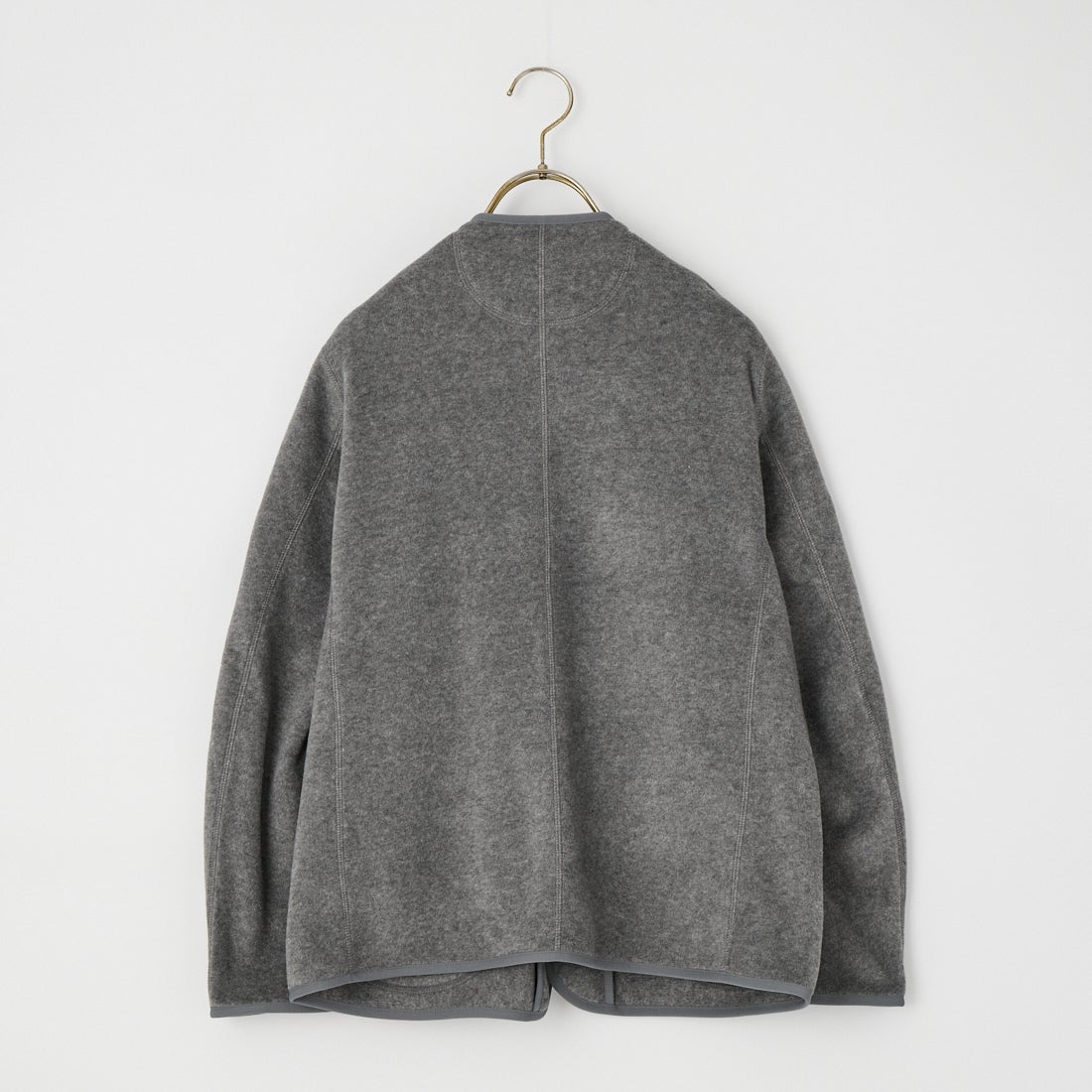 DANTON [ダントン] ノーカラーフリースジャケット [JD-8911] DK.GREY