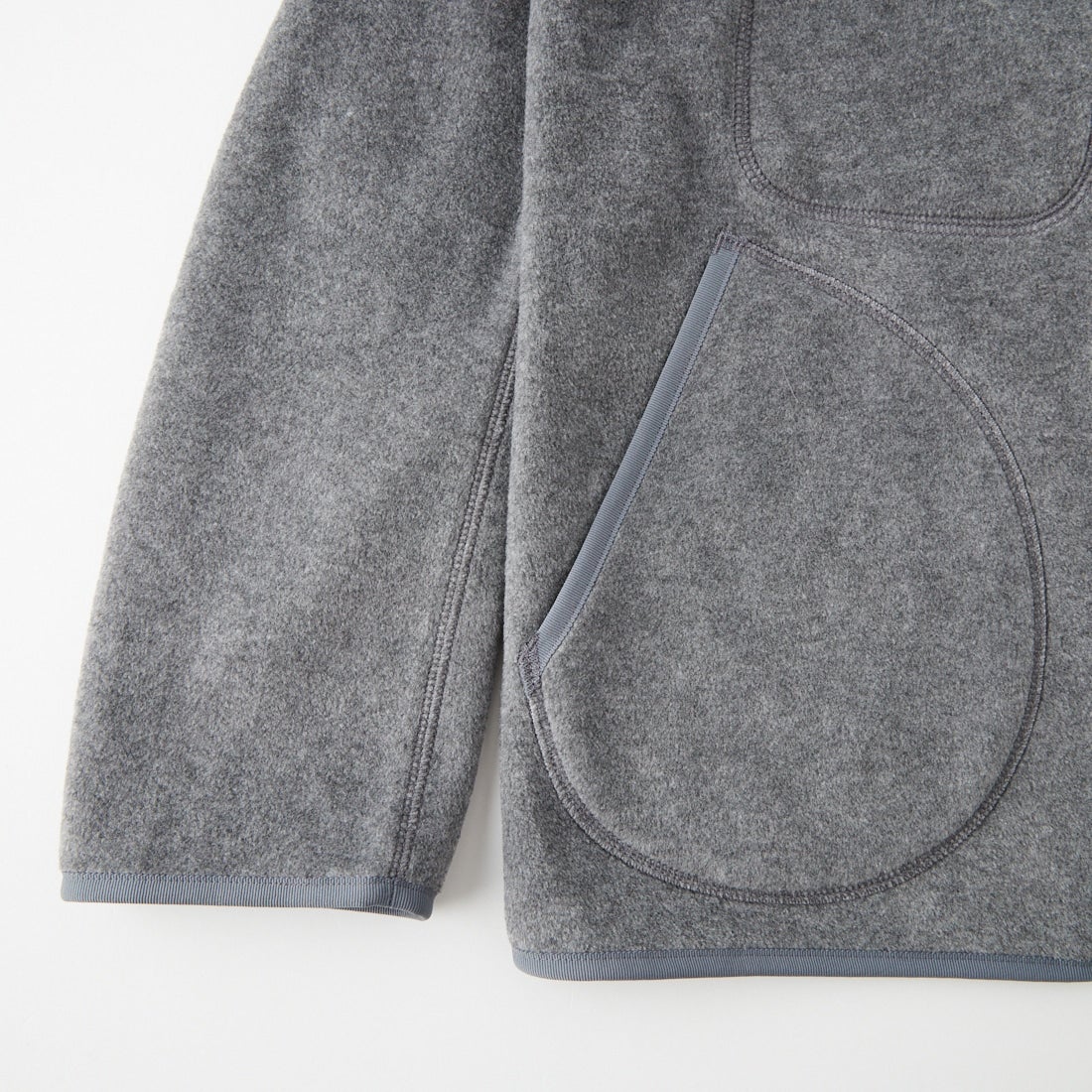 DANTON [ダントン] ノーカラーフリースジャケット [JD-8911] DK.GREY