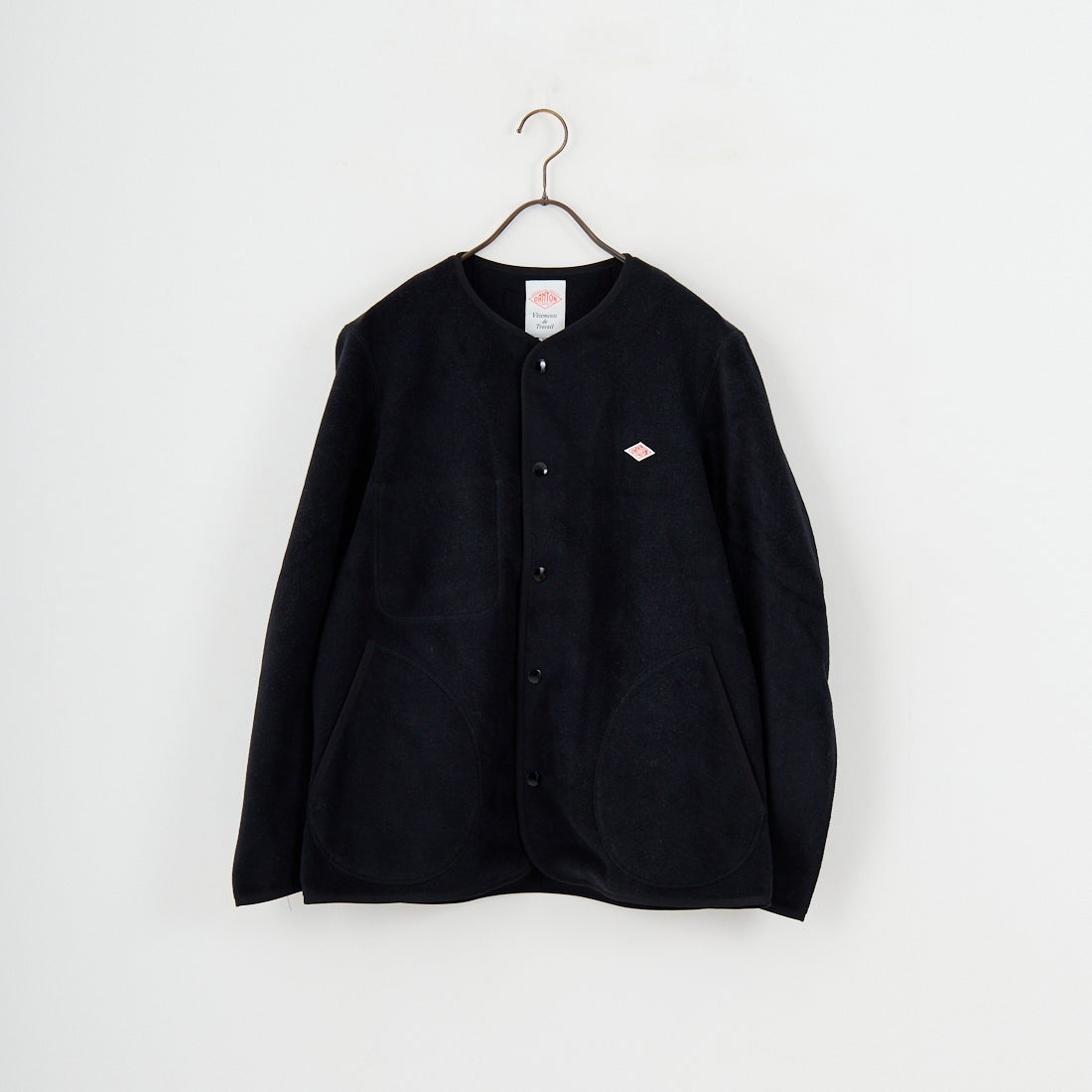 DANTON [ダントン] ノーカラーフリースカーディガン [JD-8939