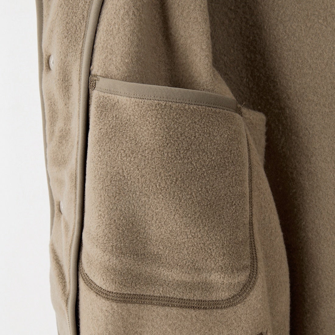 DANTON [ダントン] ノーカラーフリースカーディガン [JD-8939