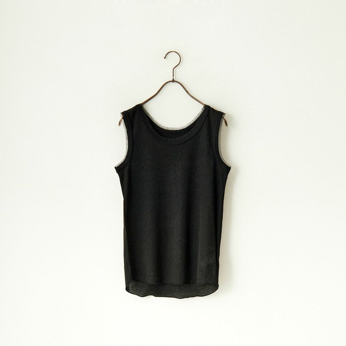 Jf Ready Made [ジェイエフレディメイド] ラメリブタンクトップ [8920622-06] 03 ﾌﾞﾗｯｸ