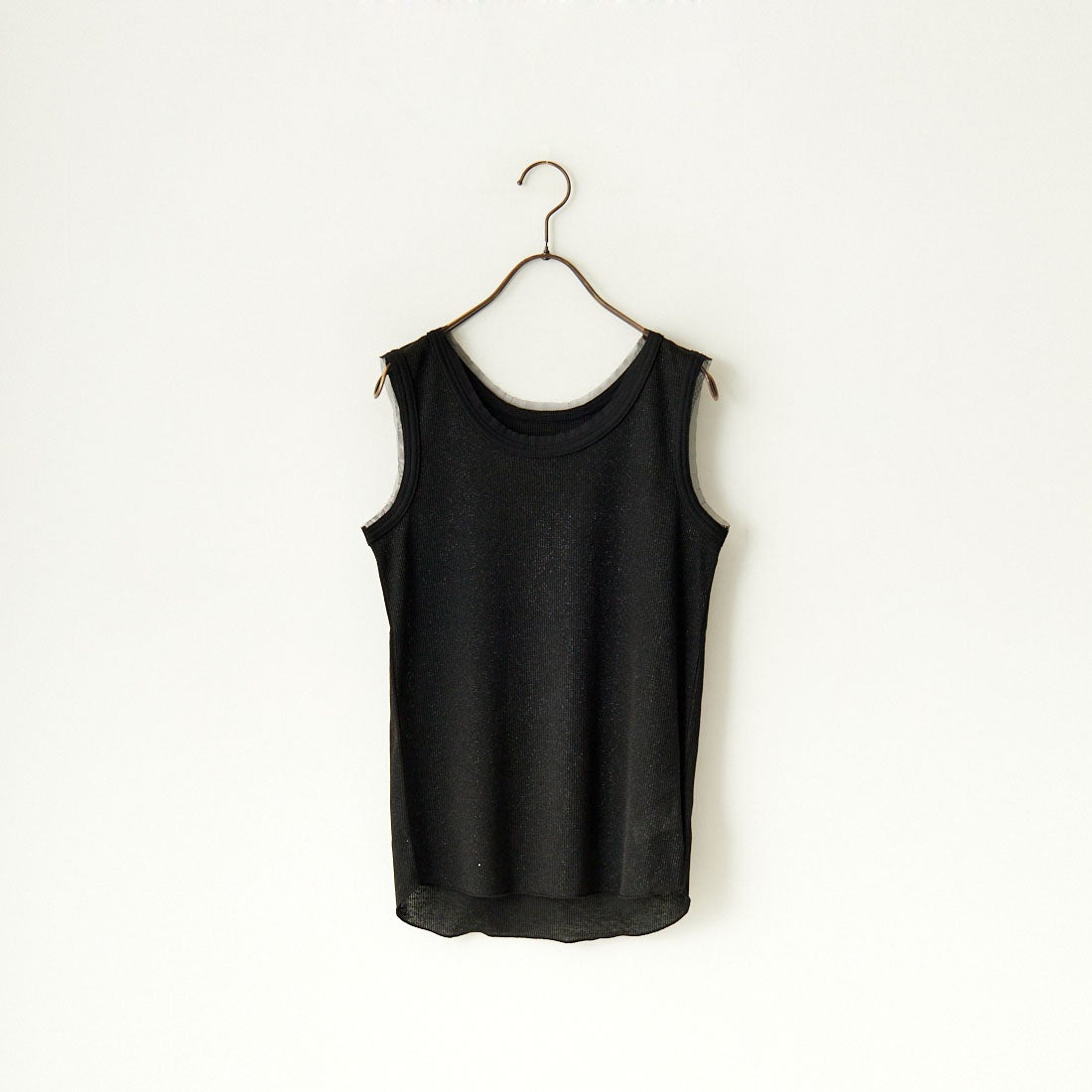 Jf Ready Made [ジェイエフレディメイド] ラメリブタンクトップ [8920622-06] 03 ﾌﾞﾗｯｸ