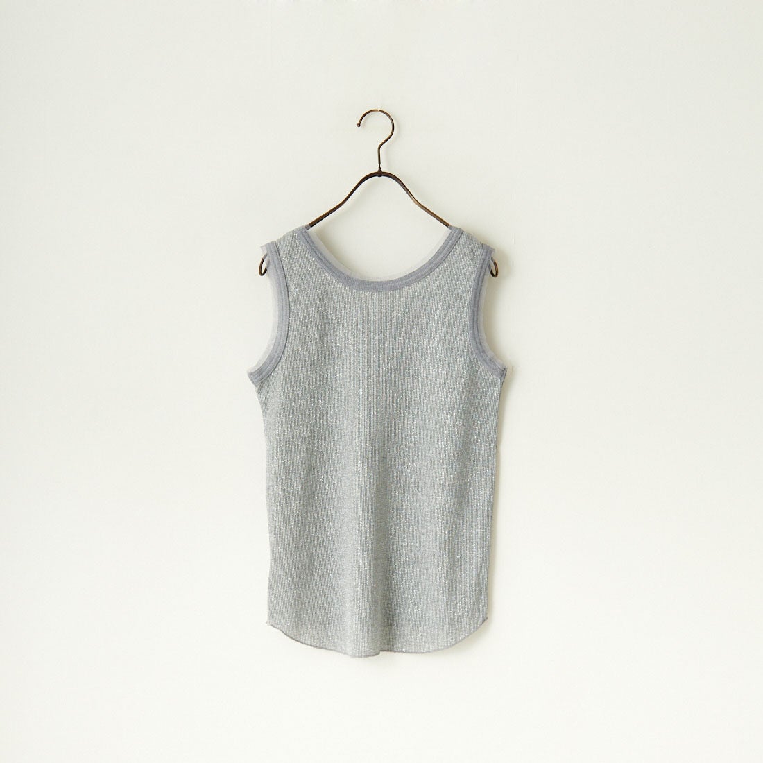 Jf Ready Made [ジェイエフレディメイド] ラメリブタンクトップ [8920622-06] 12 ｸﾞﾚｰ