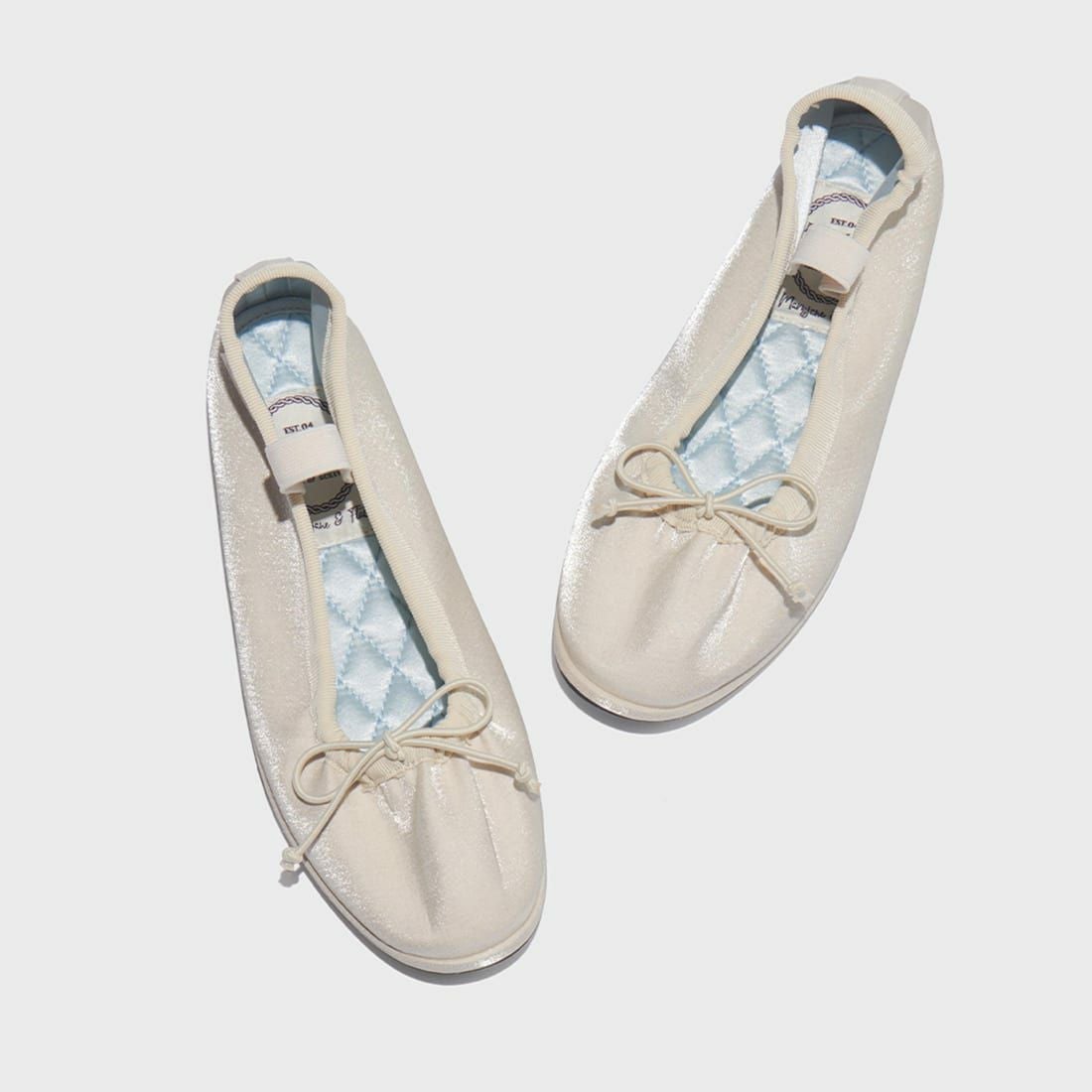 Rockfish Weatherwear [ロックフィッシュ ウェザーウェア] WISLEY SCRUNCH メリージェーン リボンキルトバレエシューズ [RF1SHBD3FL001] BUTTER