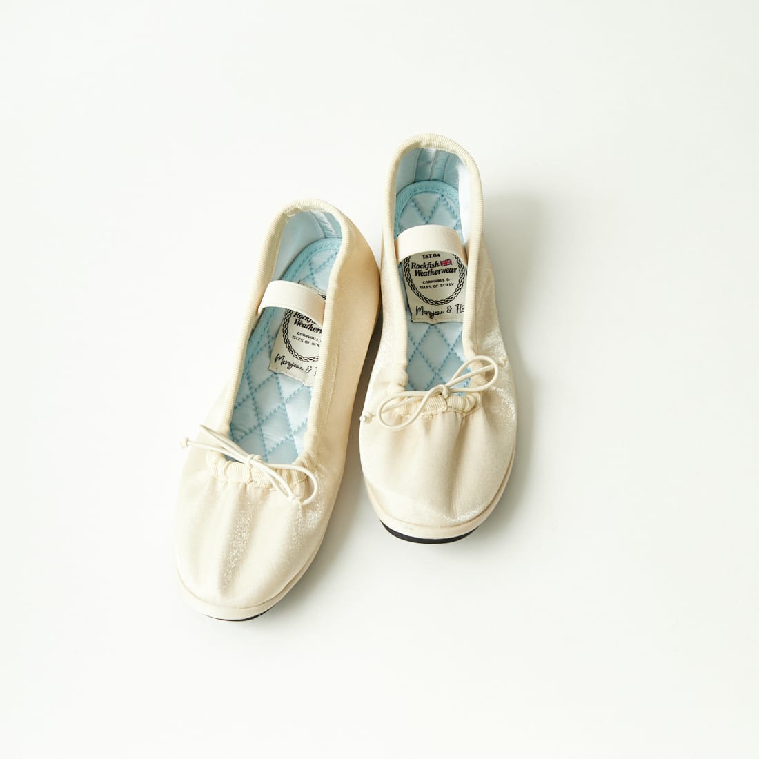 Rockfish Weatherwear [ロックフィッシュ ウェザーウェア] WISLEY SCRUNCH メリージェーン リボンキルトバレエシューズ [RF1SHBD3FL001] BUTTER