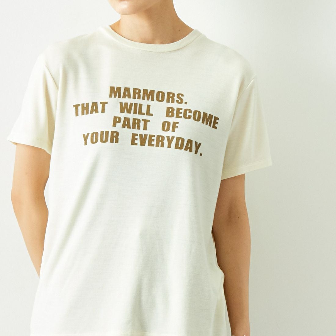 marmors [マルモア] ウールロゴTシャツ [0224309060] OFF WHITE