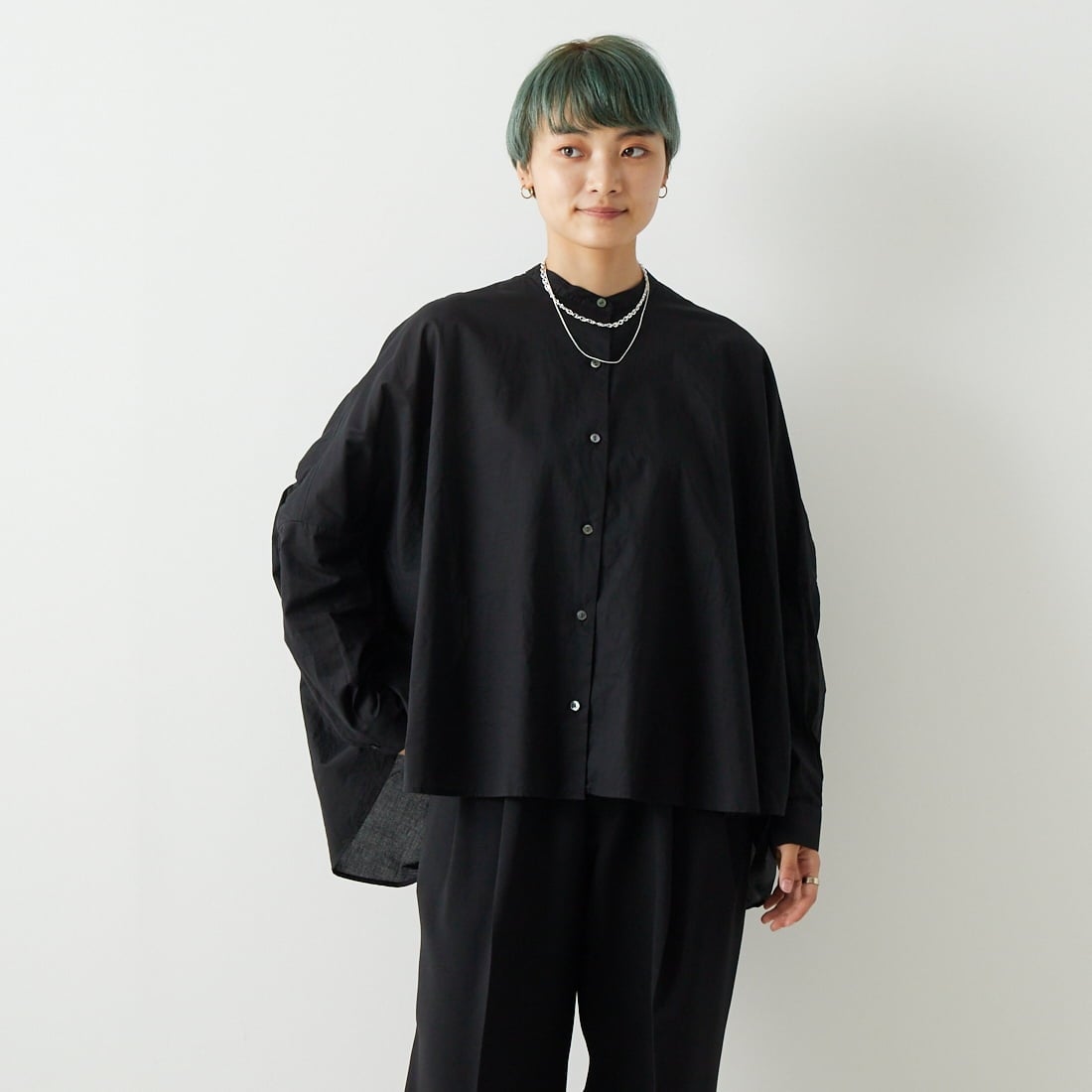 99 BLACK&&モデル身長：160cm 着用サイズ：F&&