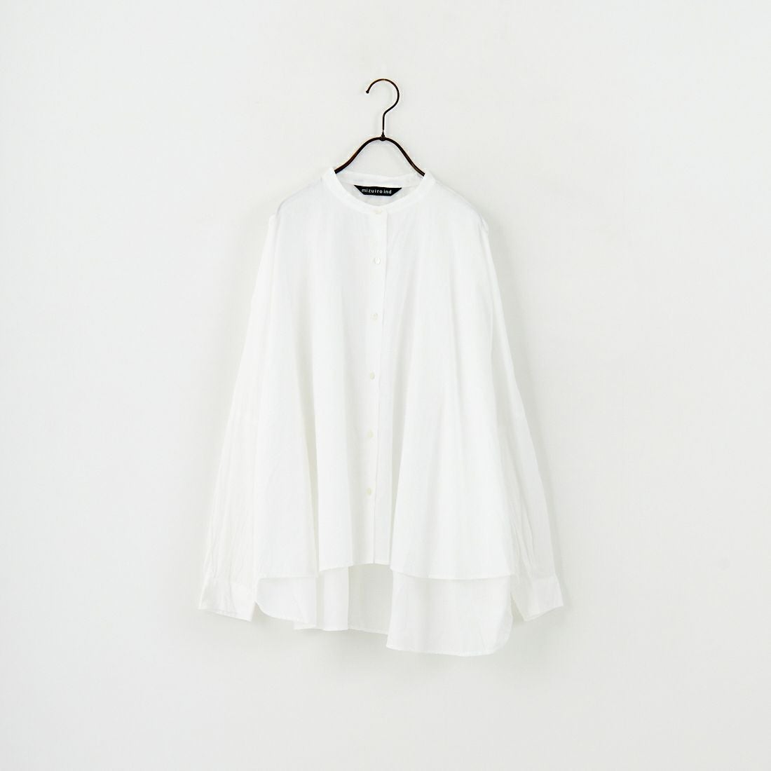 mizuiro ind [ミズイロインド] バックギャザーワイドシャツ [1-238975