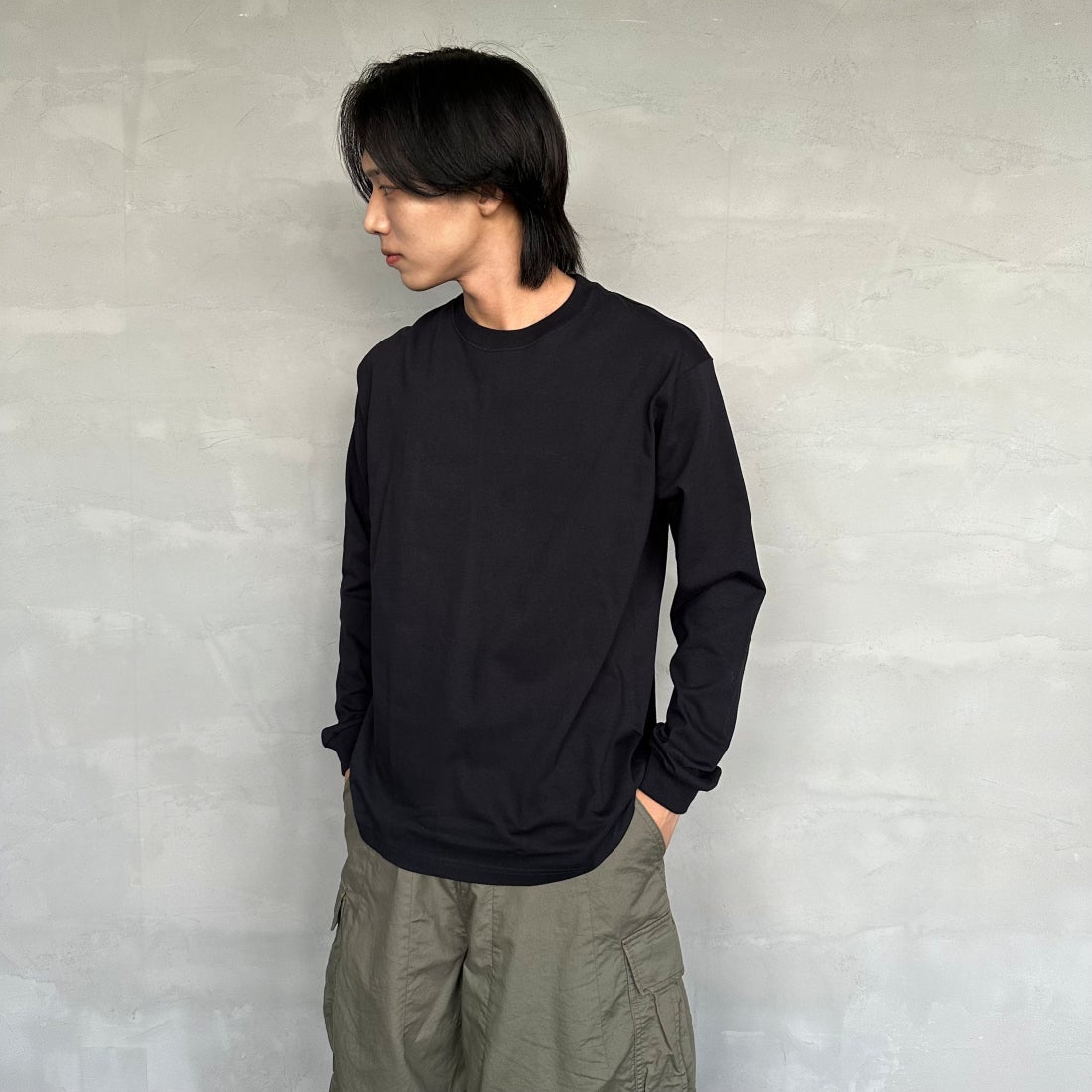 090 ﾌﾞﾗｯｸ&&モデル身長：179cm 着用サイズ：XL&&