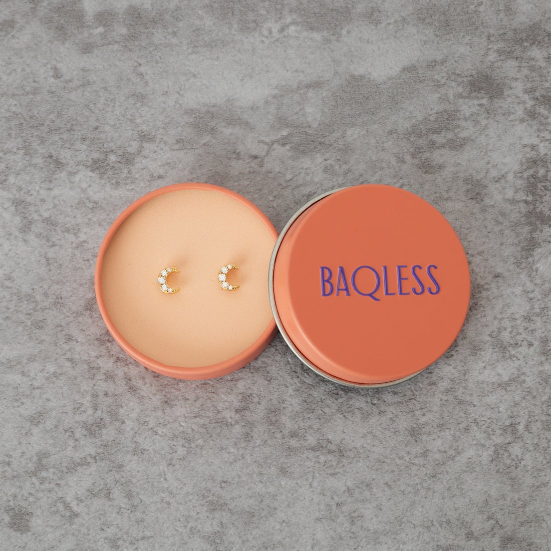 Baqless [バックレス] オネストリー ルナゴールドピアス [CZ-LU-WH-YG] GOLD