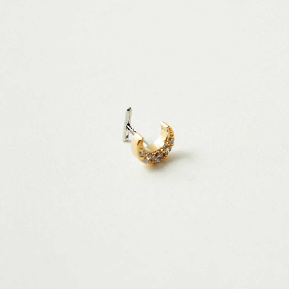 Baqless [バックレス] オネストリー ルナゴールドピアス [CZ-LU-WH-YG] GOLD