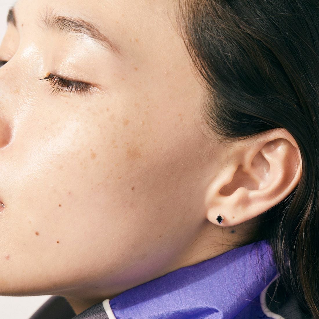 Baqless [バックレス] アミティー オニキスシルバーピアス [AM-ON-SV] SILVER