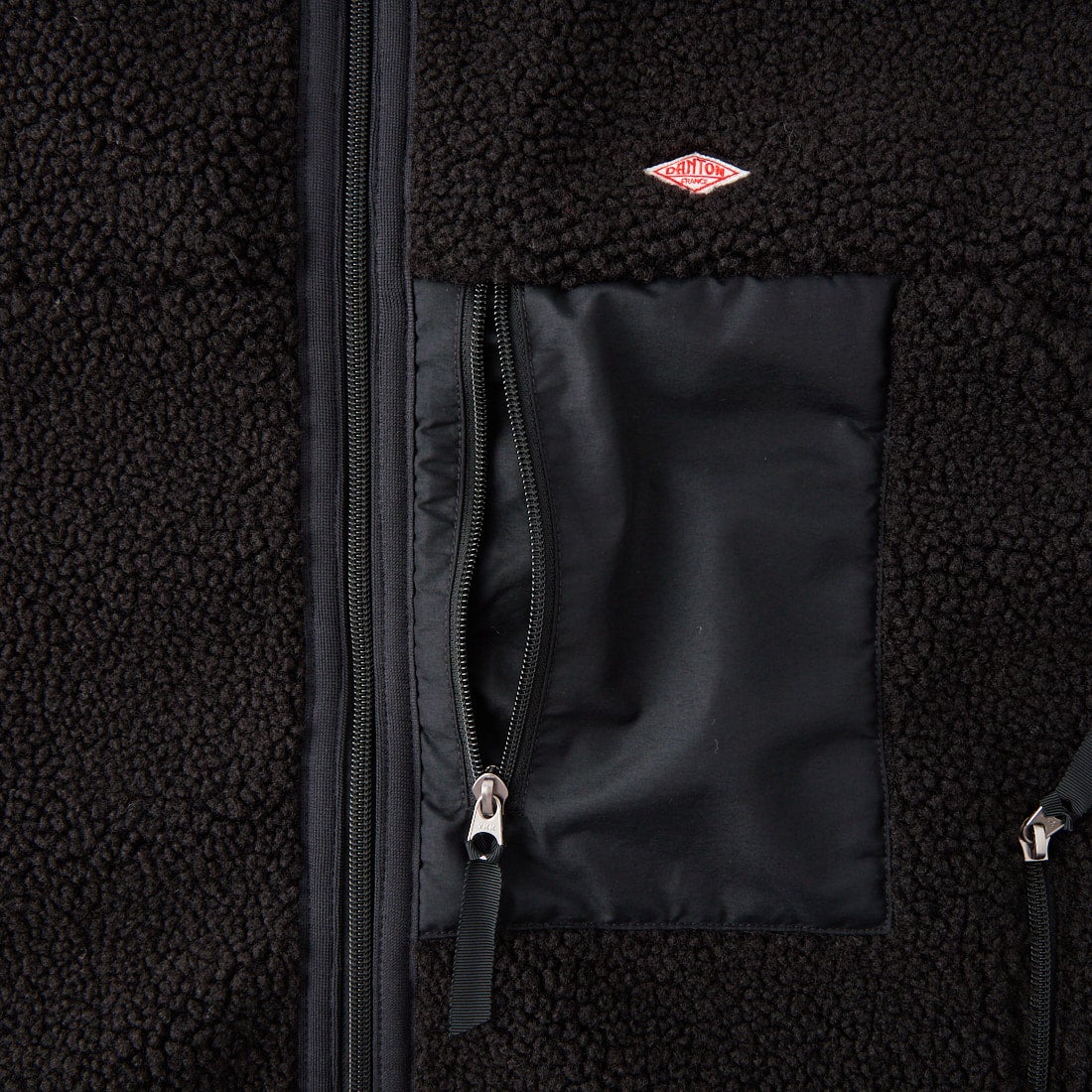 DANTON [ダントン] スタンドカラーボアジャケット [DT-A0195LBA] BLACK