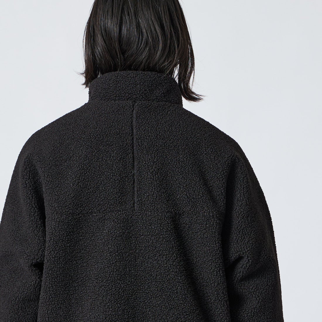 DANTON [ダントン] スタンドカラーボアジャケット [DT-A0195LBA] BLACK &&モデル身長：175cm 着用サイズ：M&&