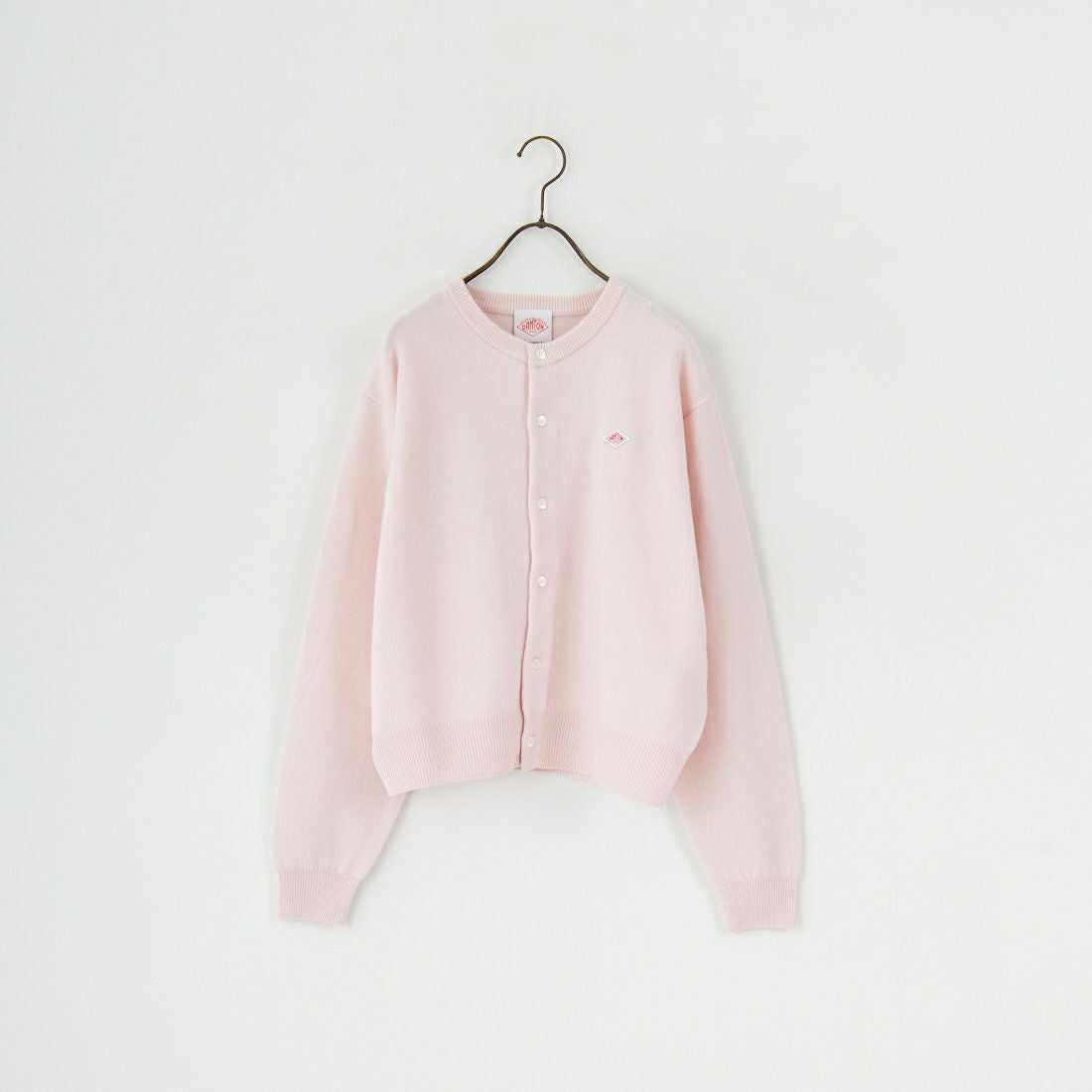 DANTON [ダントン] ラムウール クルーネックカーディガン [DT-D0031LMW] PALE PINK