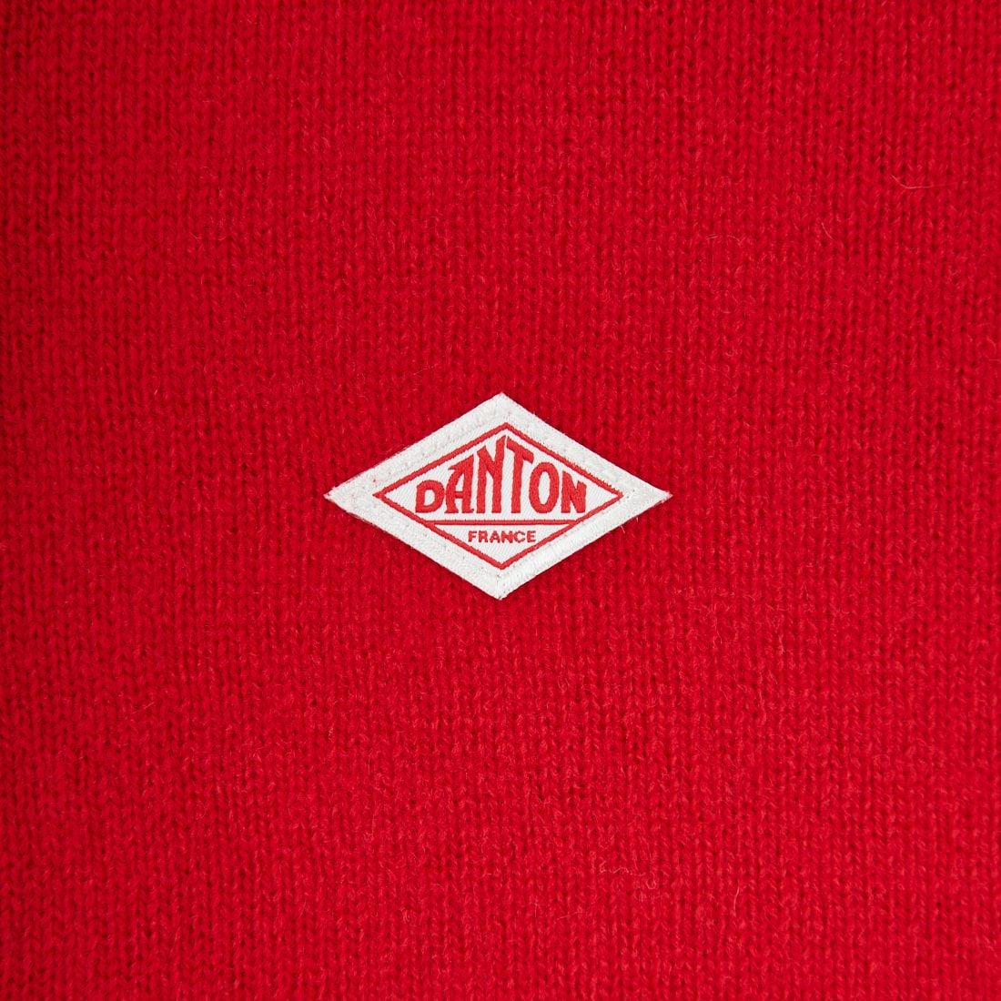 DANTON [ダントン] ラムウール クルーネックカーディガン [DT-D0031LMW] RED